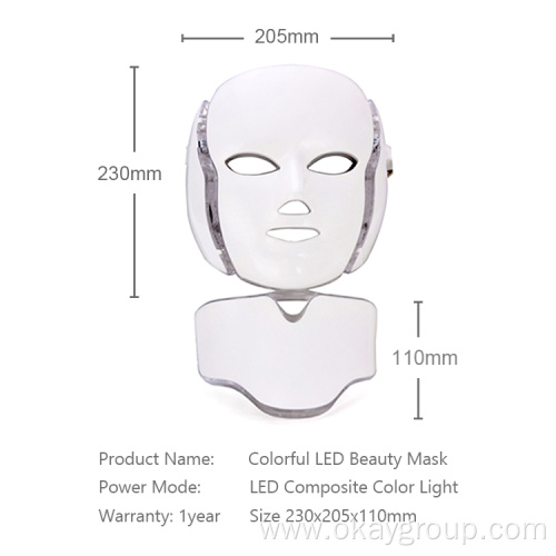 Led therapy Mask 7 color Light for skin